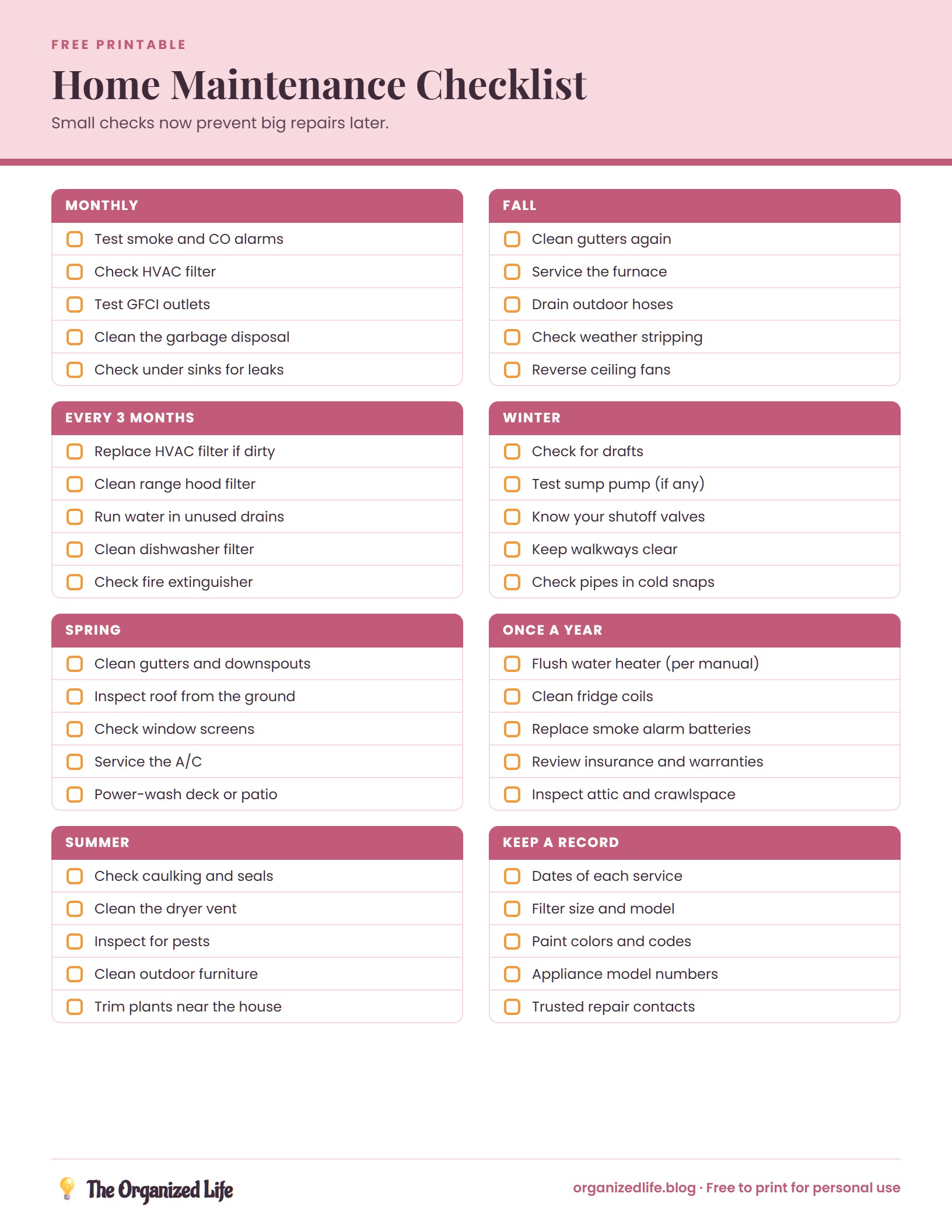 Free printable preview